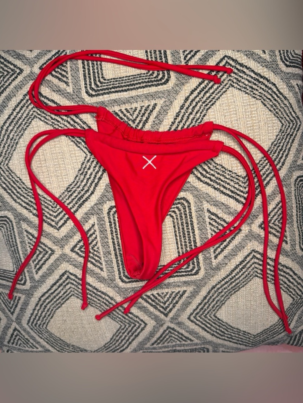 Boutine LA Red Tie-Side Bikini Bottom